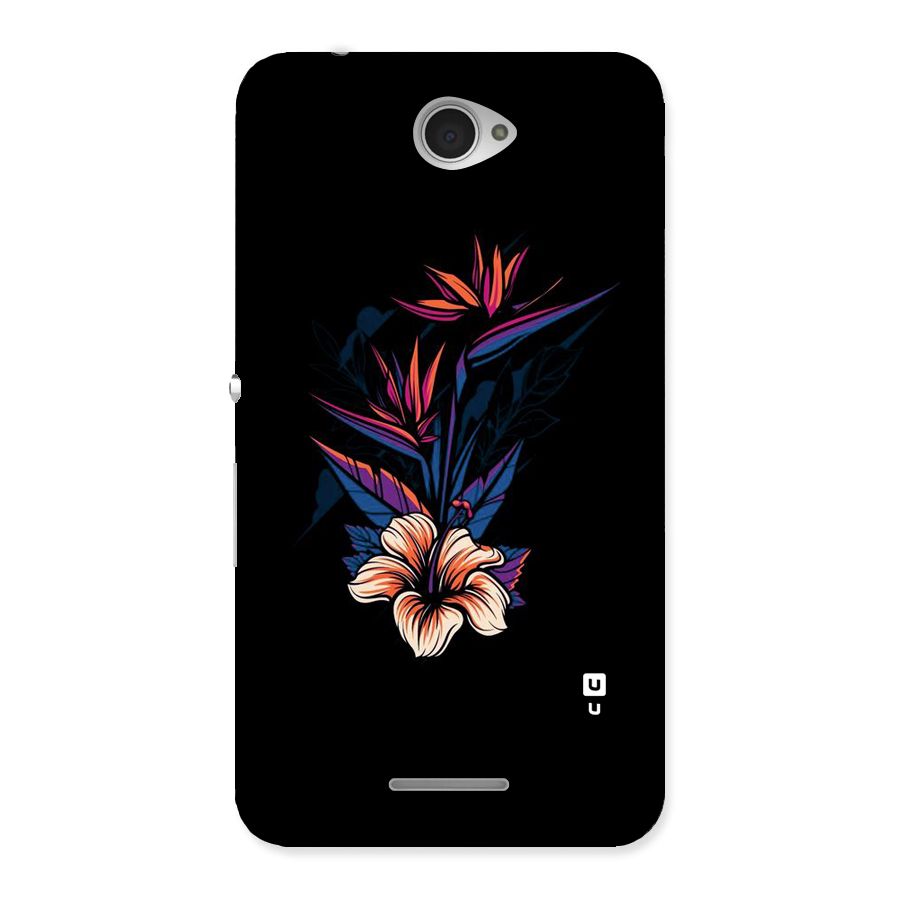 Single Painted Flower Back Case for Sony Xperia E4