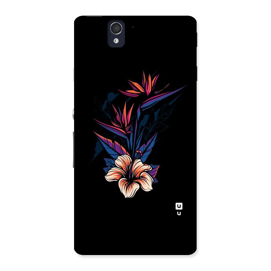 Single Painted Flower Back Case for Sony Xperia Z