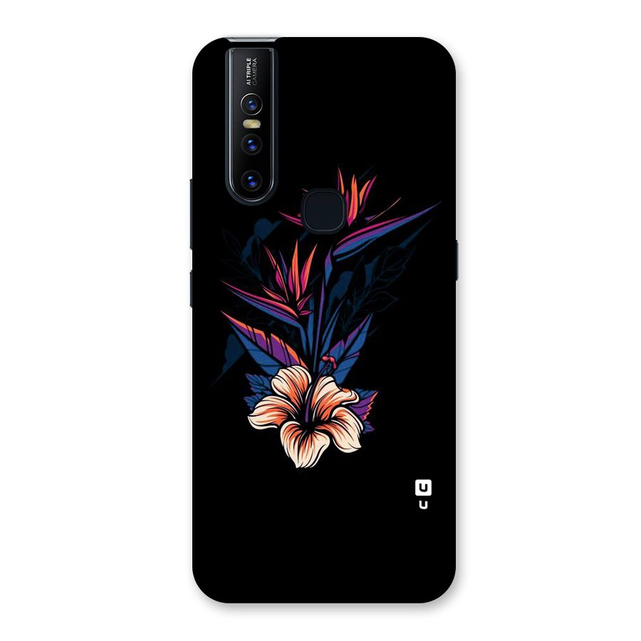 Single Painted Flower Back Case for Vivo V15