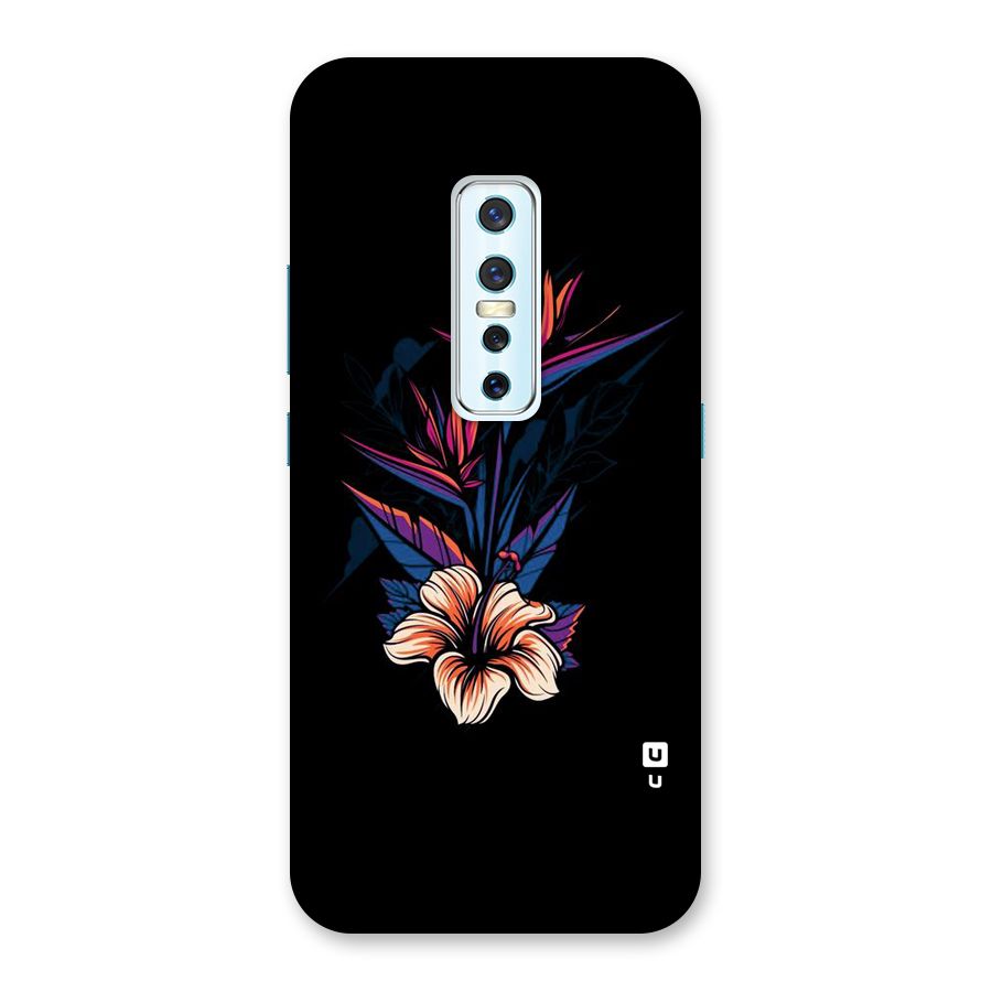 Single Painted Flower Back Case for Vivo V17 Pro