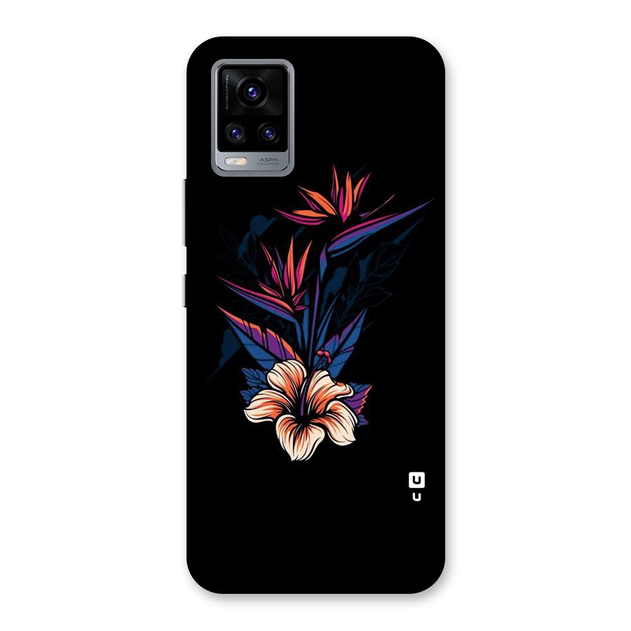 Single Painted Flower Back Case for Vivo V20