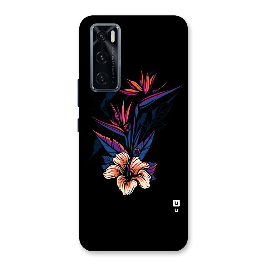Single Painted Flower Back Case for Vivo V20 SE