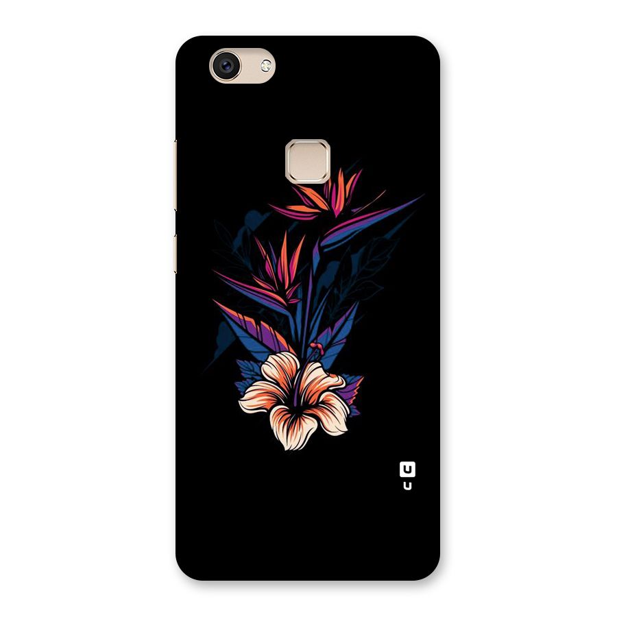 Single Painted Flower Back Case for Vivo V7