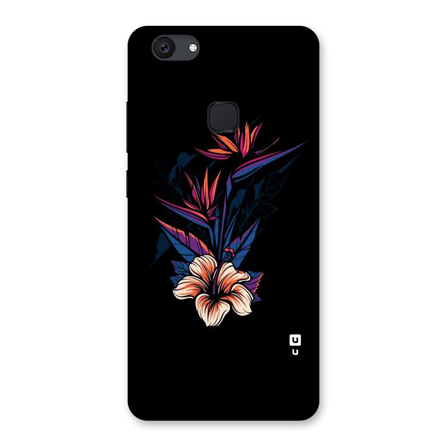 Single Painted Flower Back Case for Vivo V7 Plus