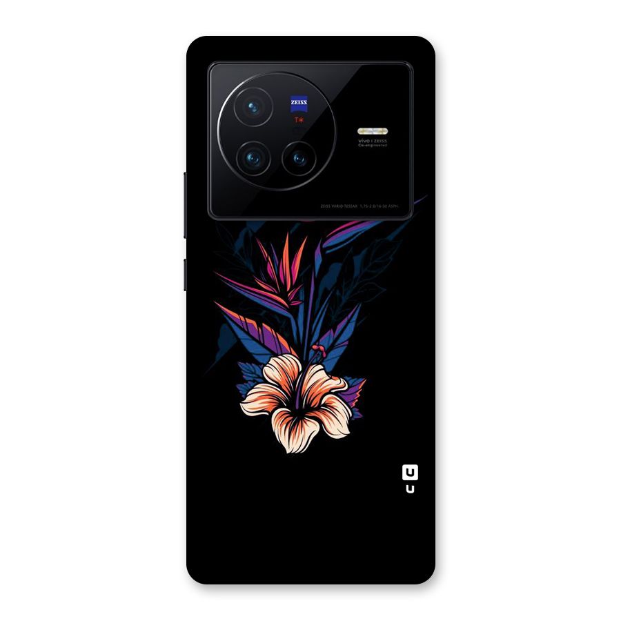 Single Painted Flower Back Case for Vivo X80