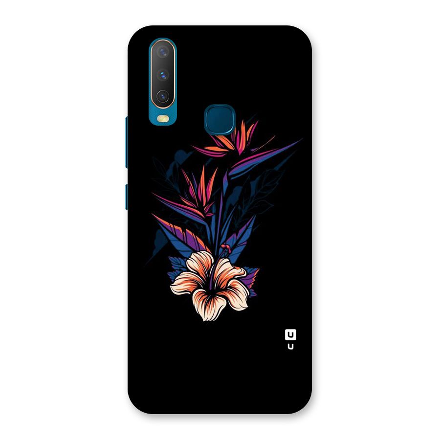 Single Painted Flower Back Case for Vivo Y17