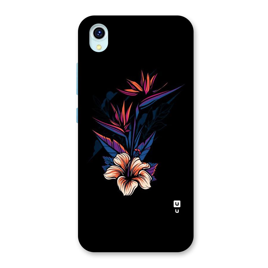 Single Painted Flower Back Case for Vivo Y1s