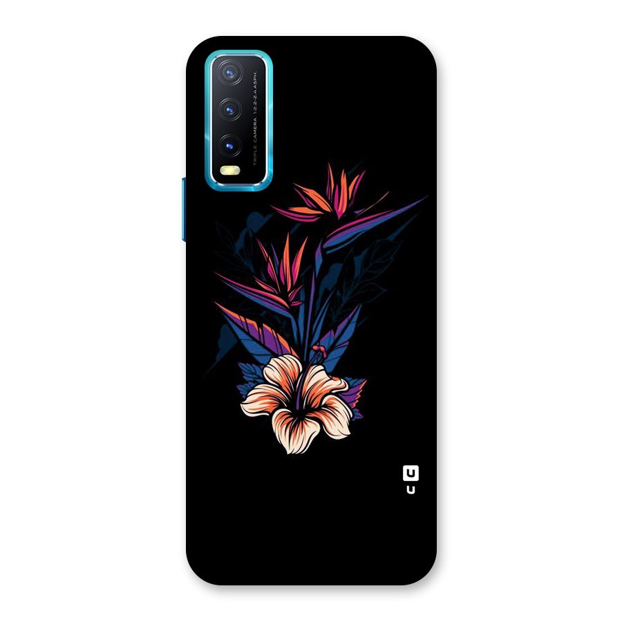 Single Painted Flower Back Case for Vivo Y20A