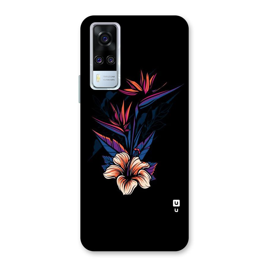 Single Painted Flower Back Case for Vivo Y31