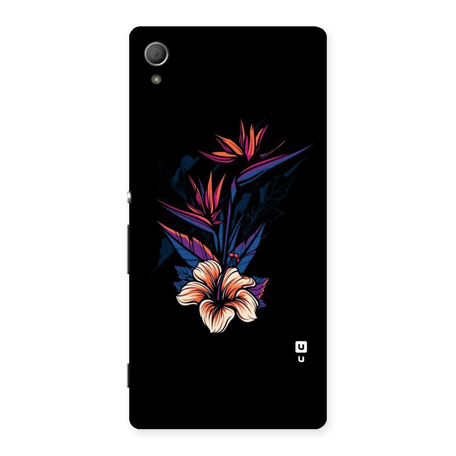 Single Painted Flower Back Case for Xperia Z3 Plus