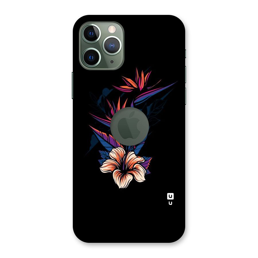 Single Painted Flower Back Case for iPhone 11 Pro Logo  Cut