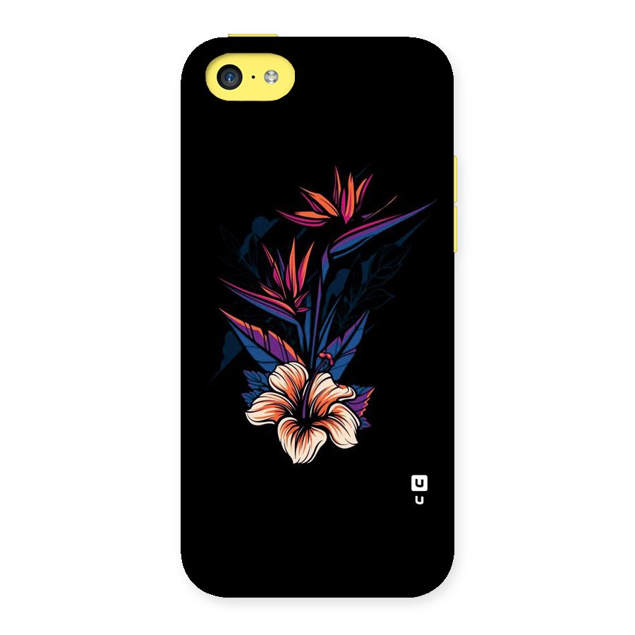 Single Painted Flower Back Case for iPhone 5C