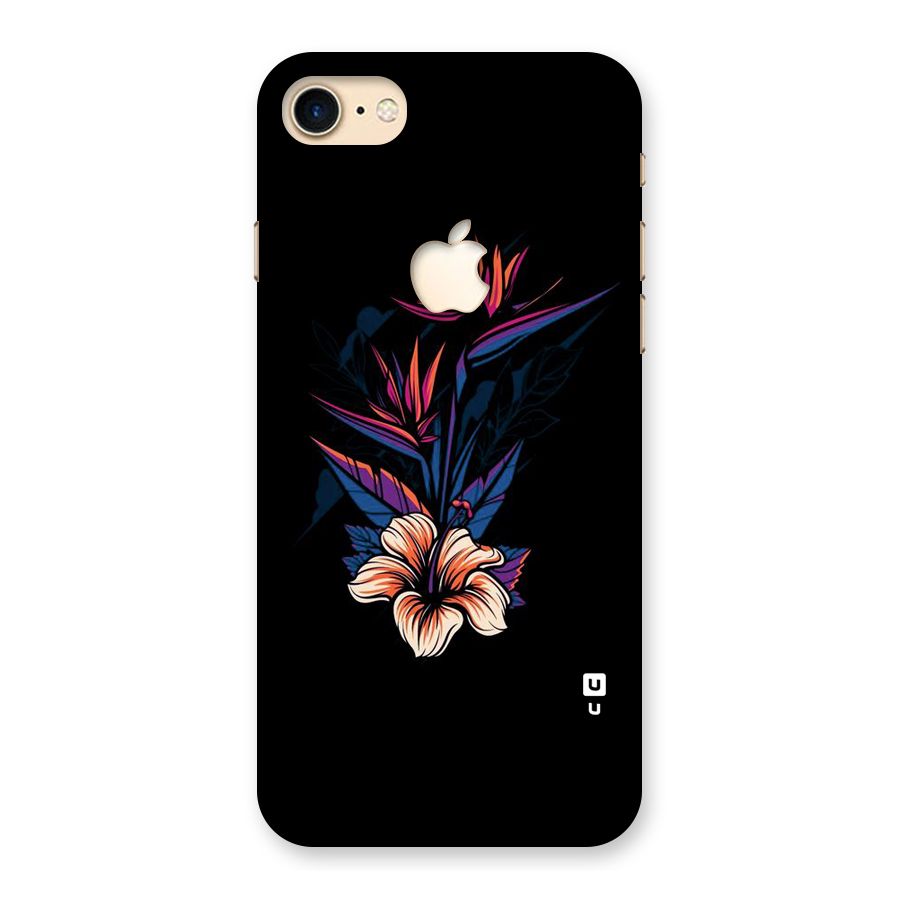 Single Painted Flower Back Case for iPhone 7 Apple Cut