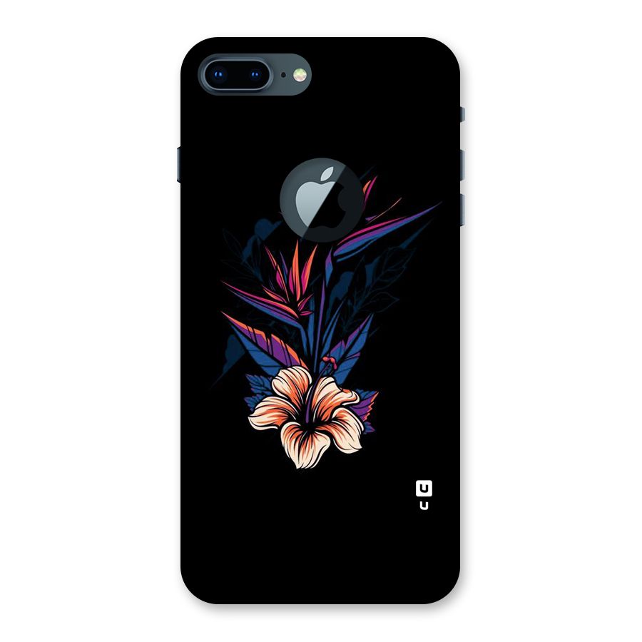 Single Painted Flower Back Case for iPhone 7 Plus Logo Cut