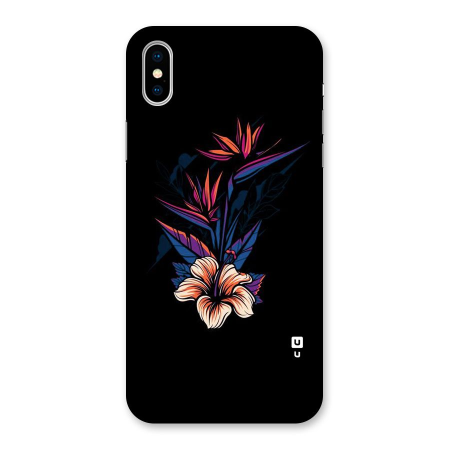 Single Painted Flower Back Case for iPhone XS
