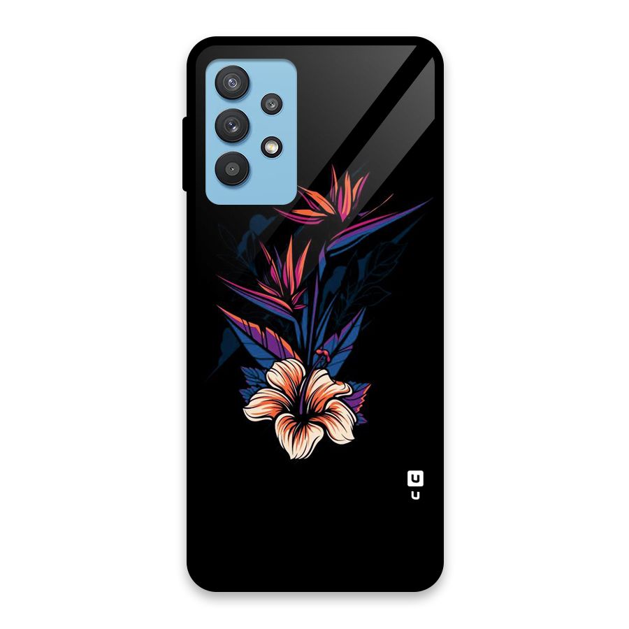 Single Painted Flower Glass Back Case for Galaxy M32 5G