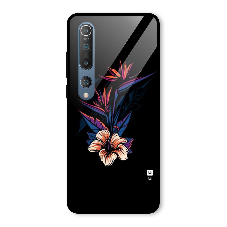 Single Painted Flower Glass Back Case for Mi 10