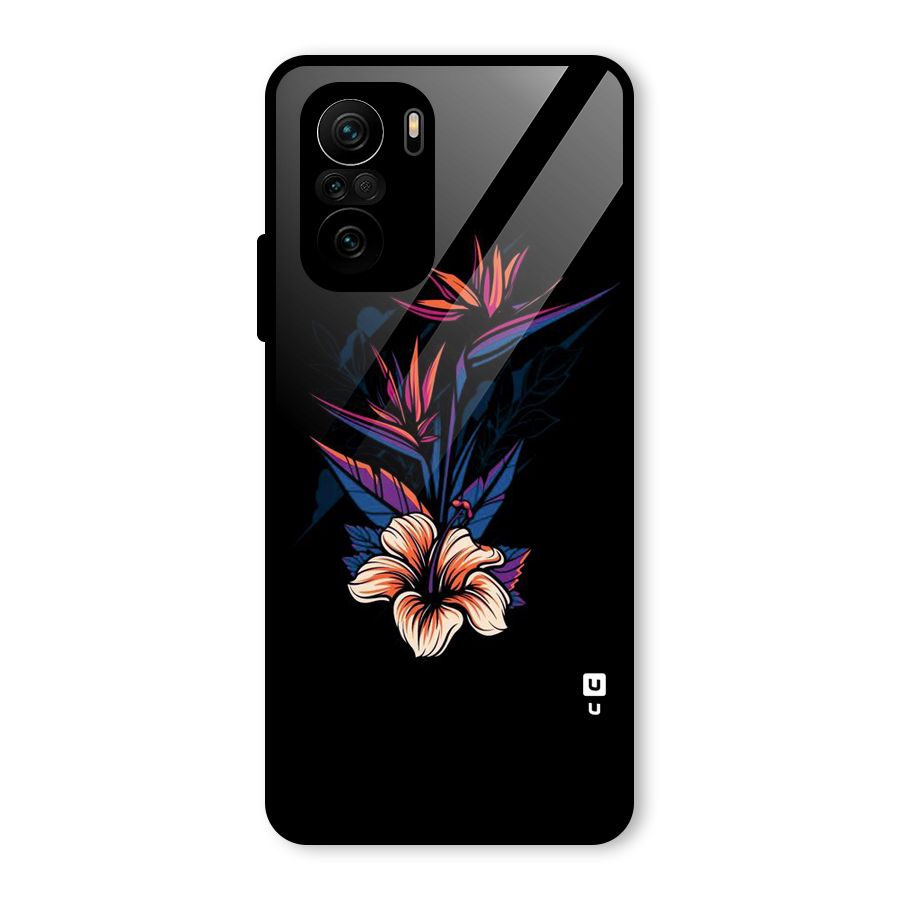 Single Painted Flower Glass Back Case for Mi 11X Pro