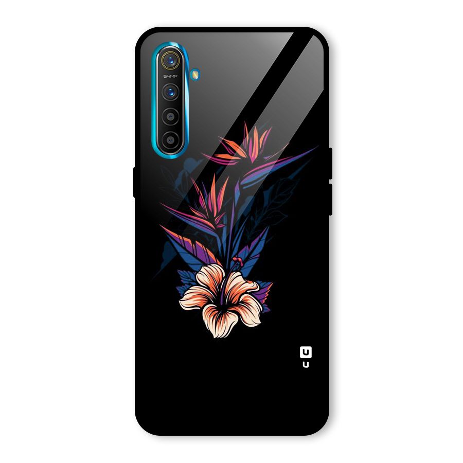 Single Painted Flower Glass Back Case for Realme X2