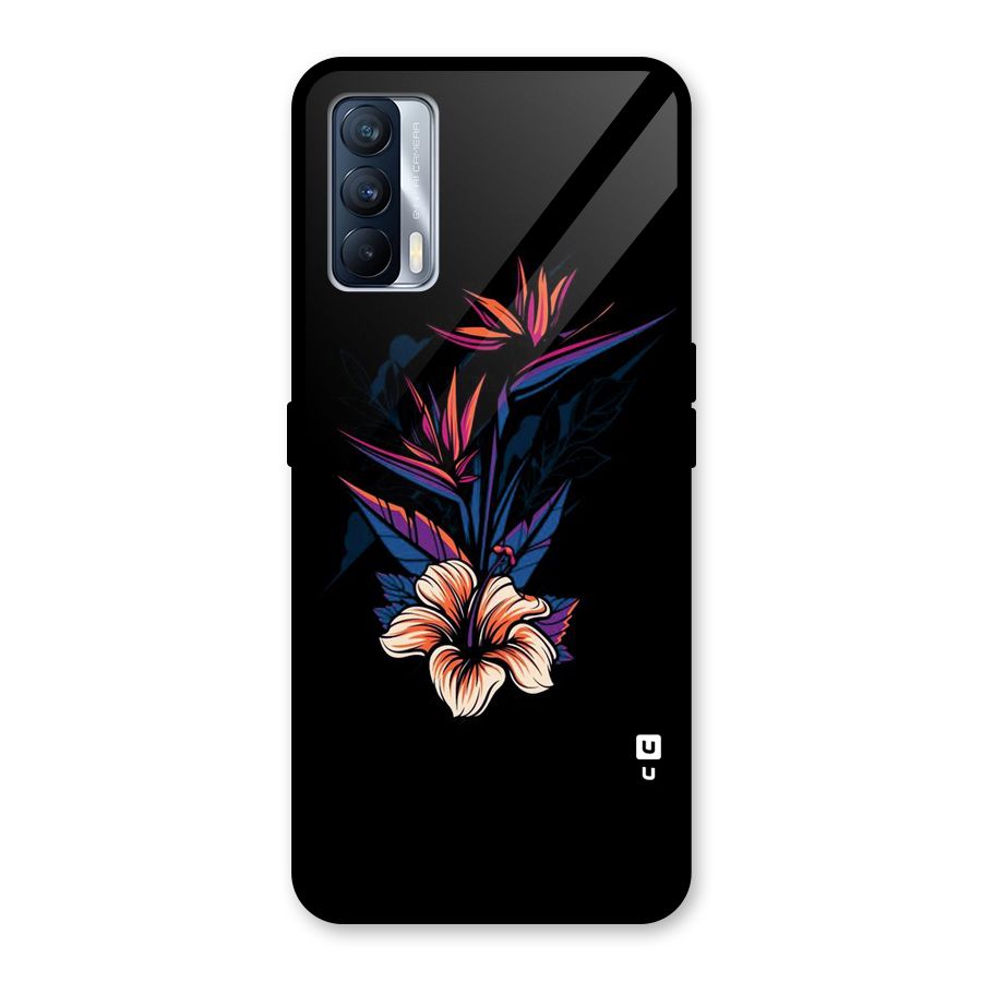 Single Painted Flower Glass Back Case for Realme X7
