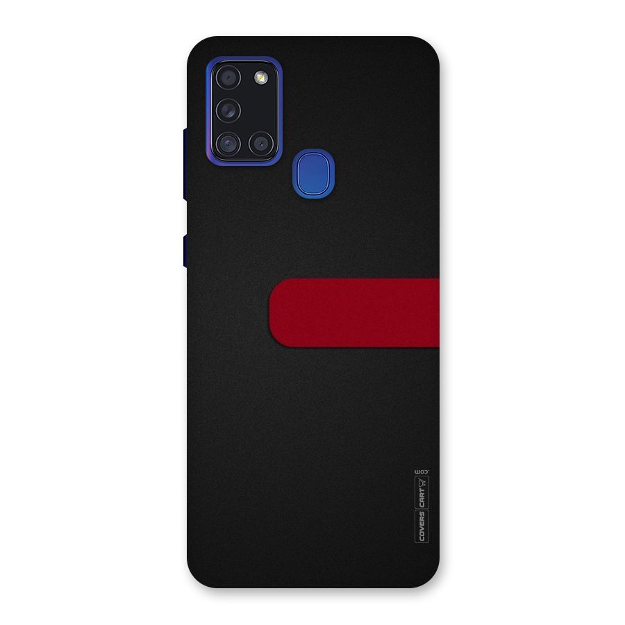 Single Red Stripe Back Case for Galaxy A21s