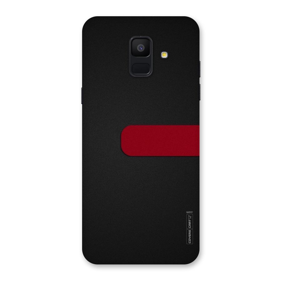 Single Red Stripe Back Case for Galaxy A6 (2018)