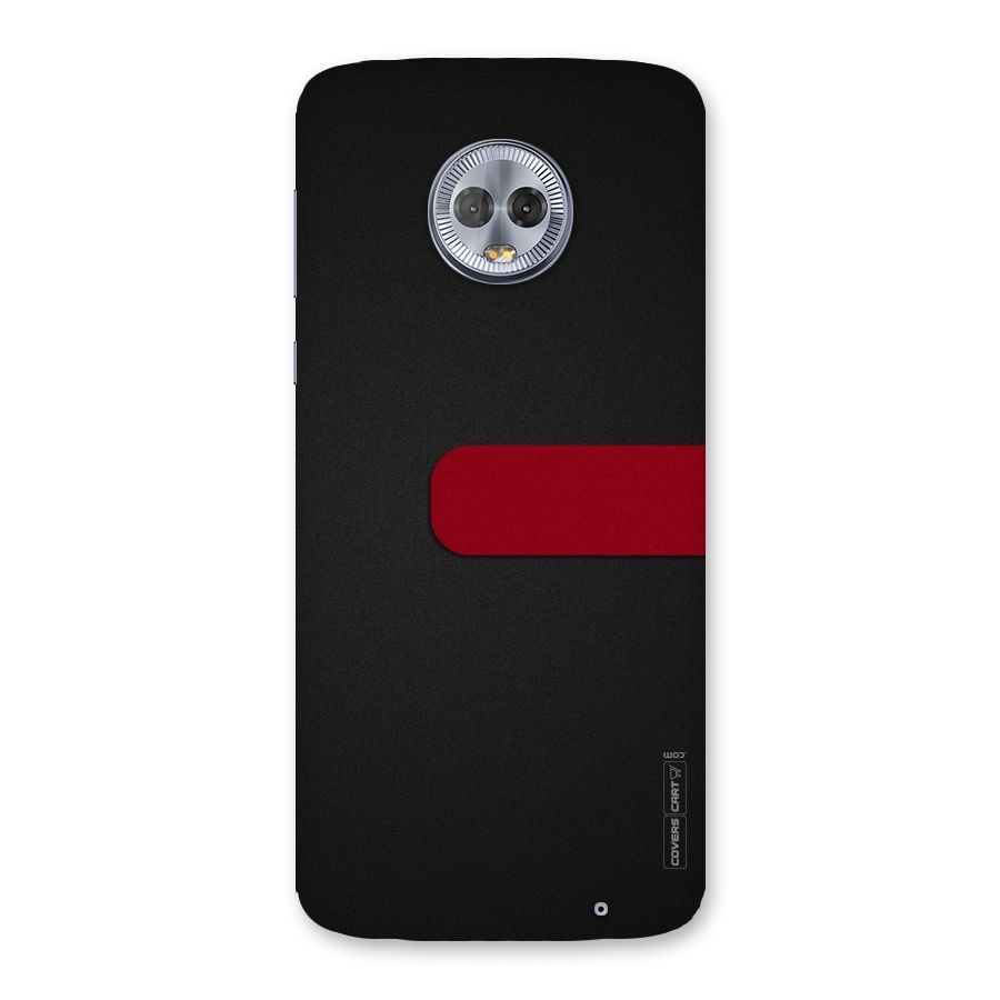Single Red Stripe Back Case for Moto G6 Plus