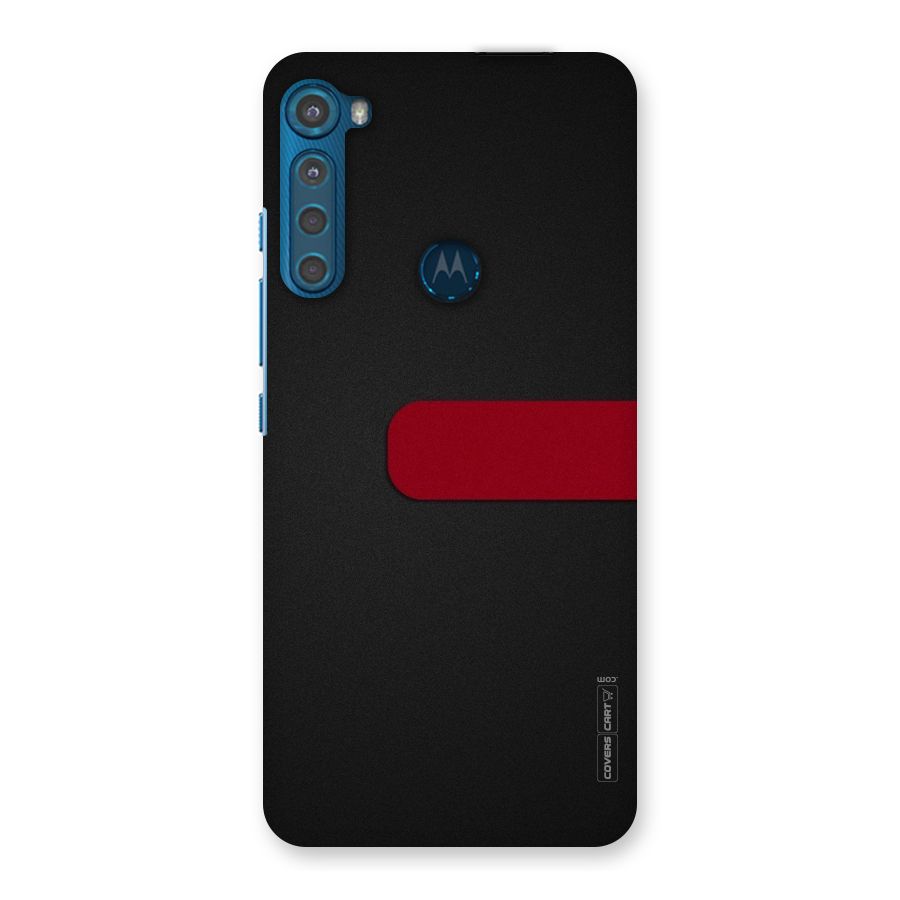 Single Red Stripe Back Case for Motorola One Fusion Plus