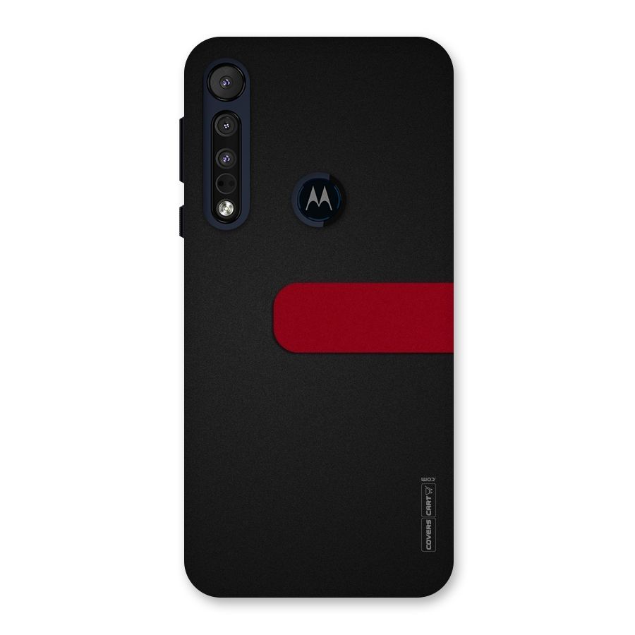 Single Red Stripe Back Case for Motorola One Macro