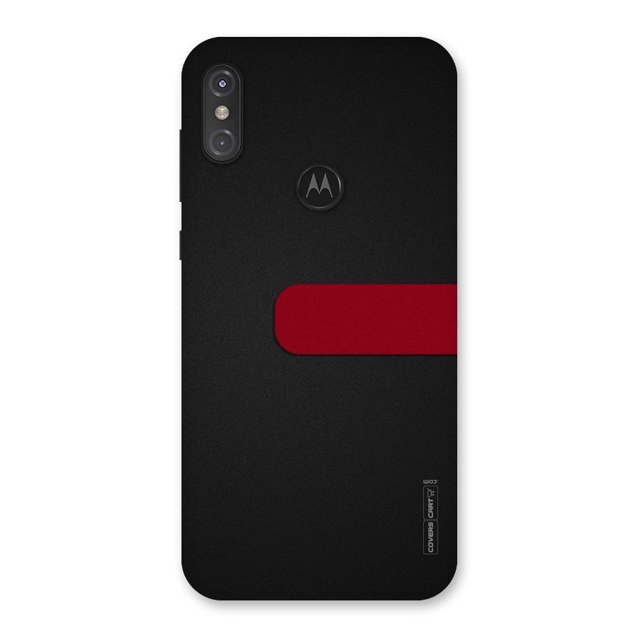 Single Red Stripe Back Case for Motorola One Power