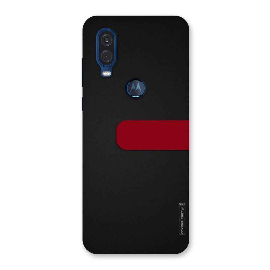 Single Red Stripe Back Case for Motorola One Vision