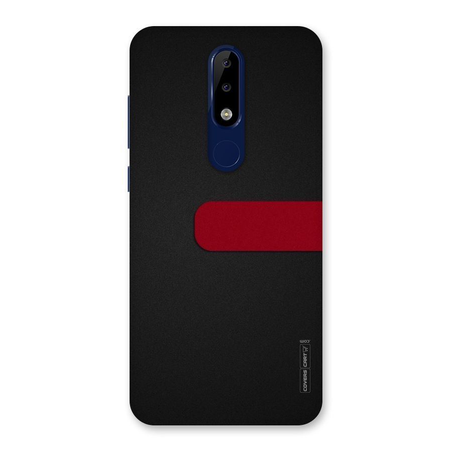 Single Red Stripe Back Case for Nokia 5.1 Plus