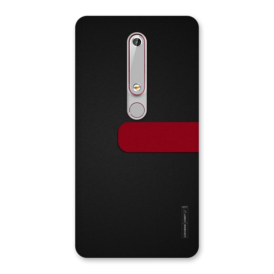 Single Red Stripe Back Case for Nokia 6.1