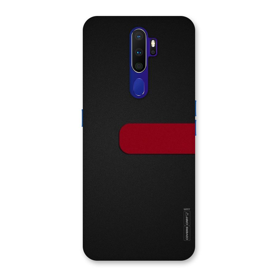 Single Red Stripe Back Case for Oppo A9 (2020)