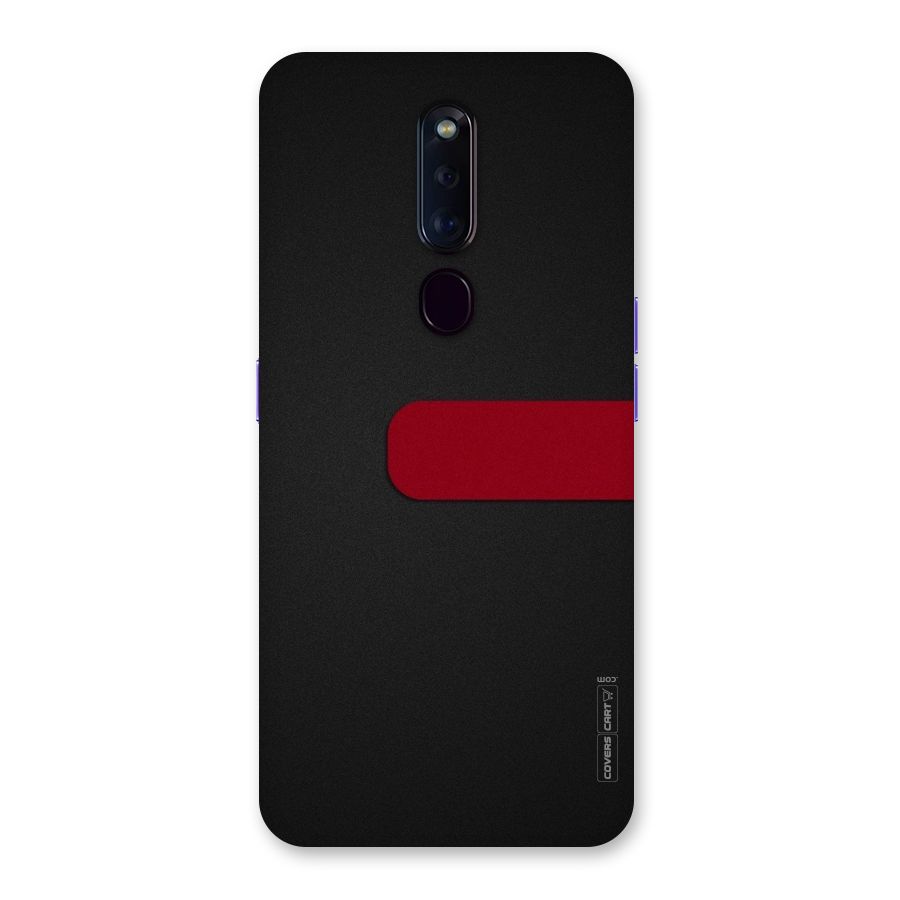 Single Red Stripe Back Case for Oppo F11 Pro