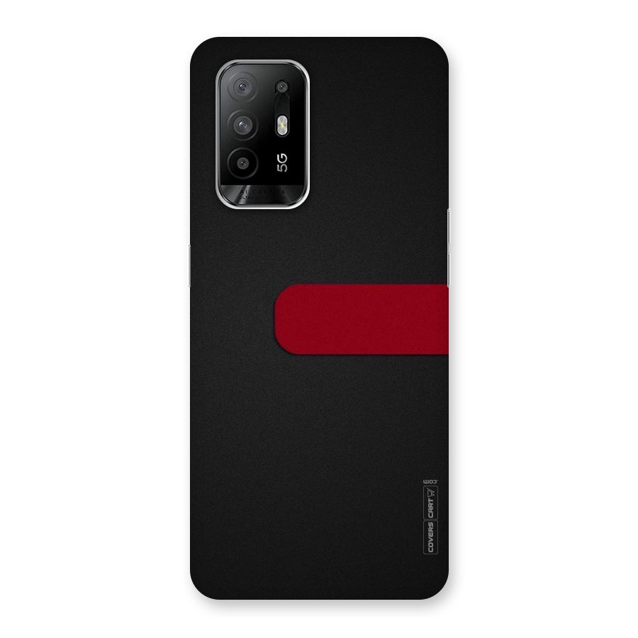 Single Red Stripe Back Case for Oppo F19 Pro Plus 5G