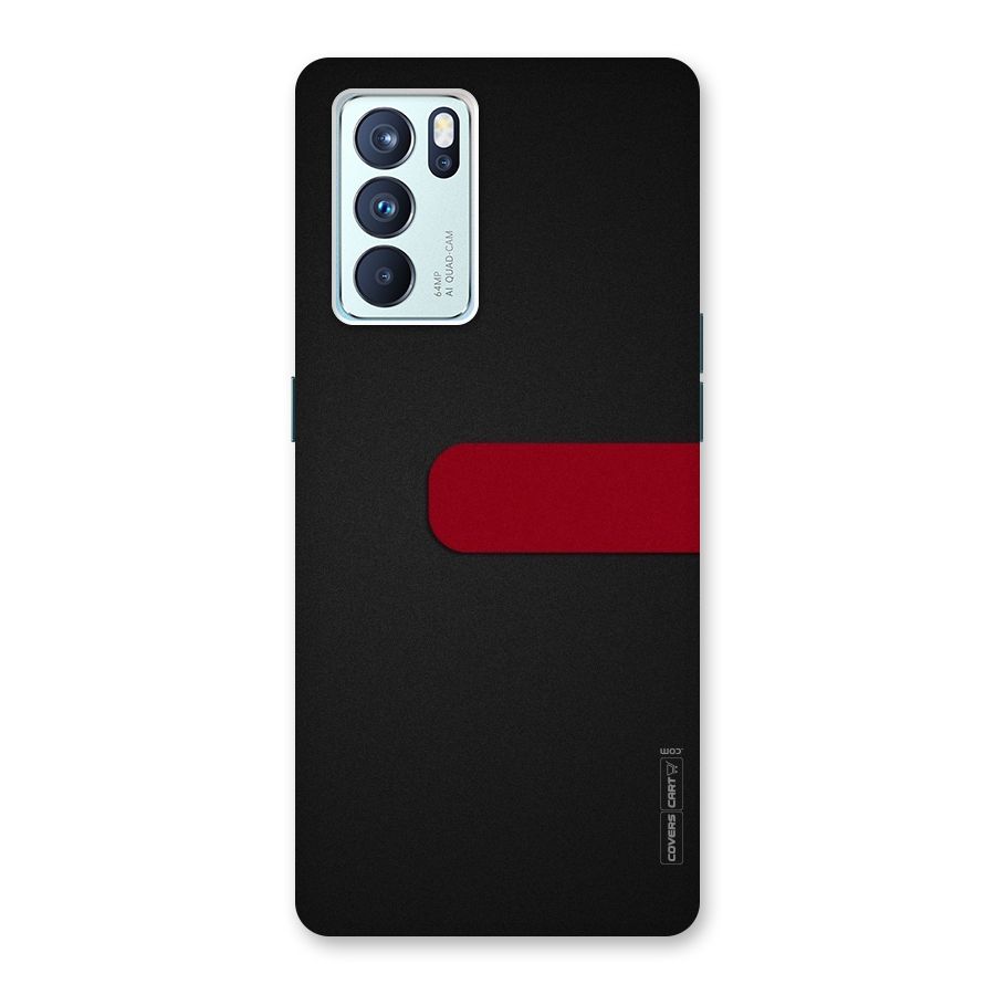 Single Red Stripe Back Case for Oppo Reno6 Pro 5G