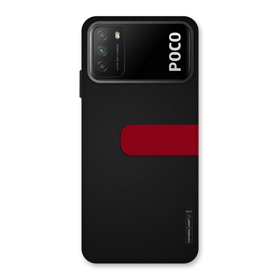 Single Red Stripe Back Case for Poco M3