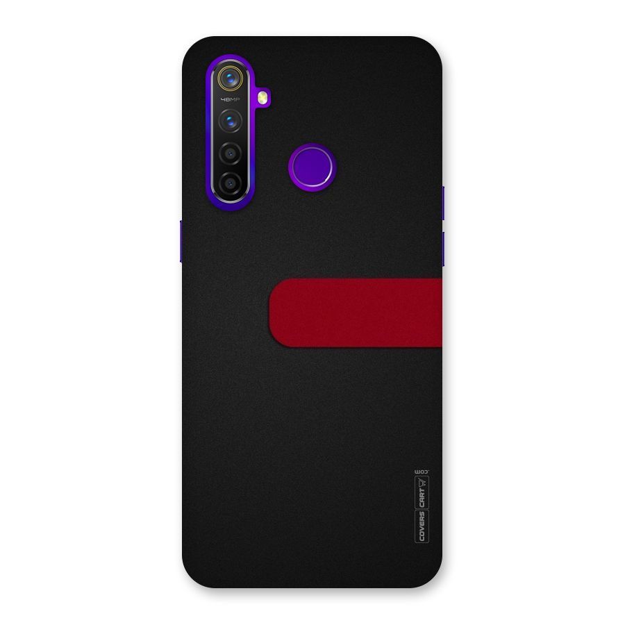Single Red Stripe Back Case for Realme 5 Pro