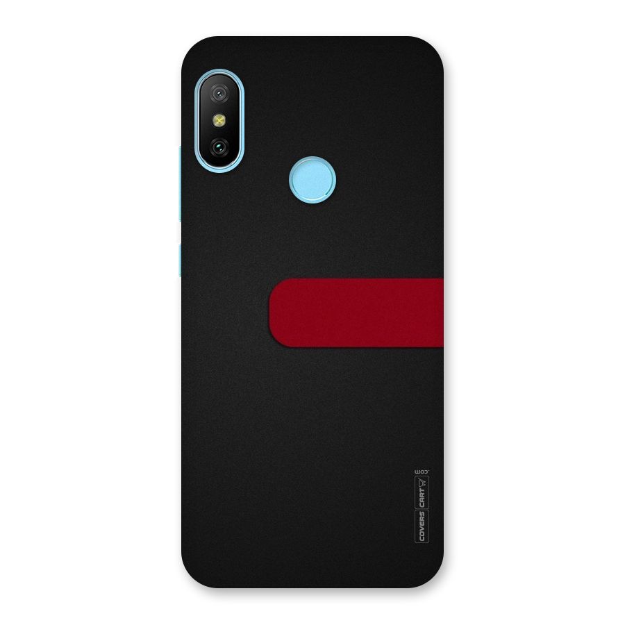 Single Red Stripe Back Case for Redmi 6 Pro