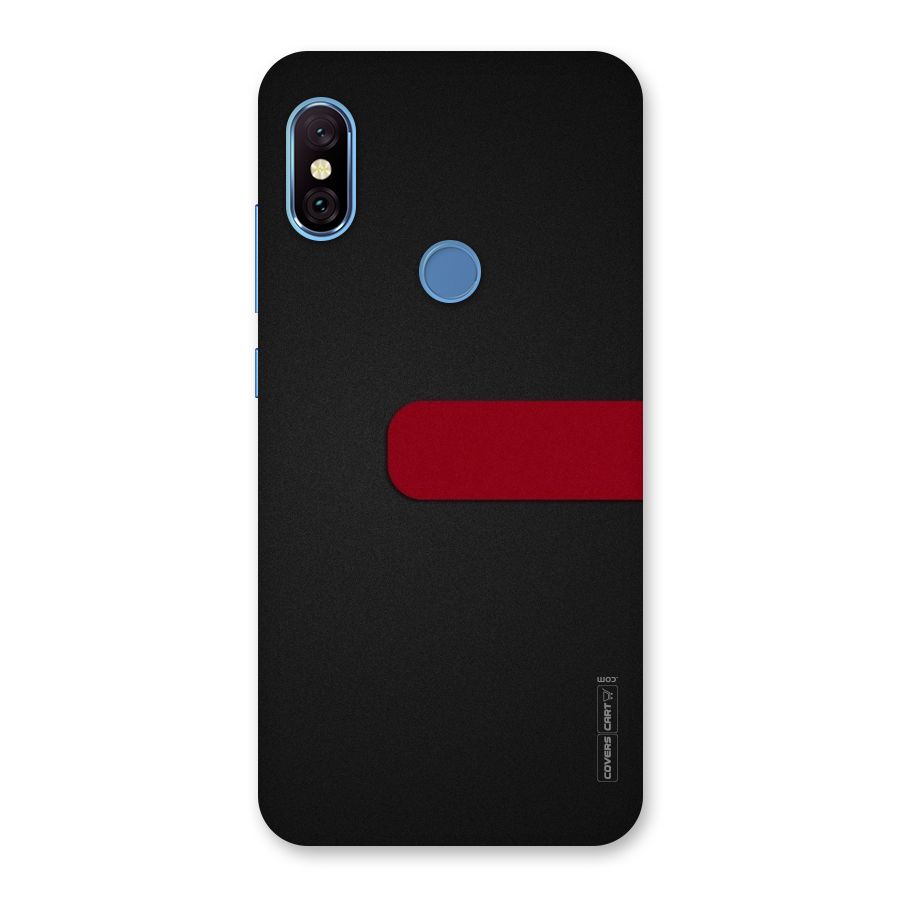 Single Red Stripe Back Case for Redmi Note 6 Pro