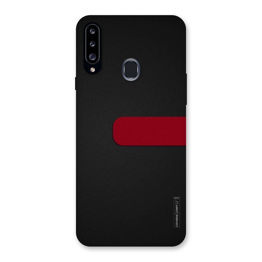 Single Red Stripe Back Case for Samsung Galaxy A20s