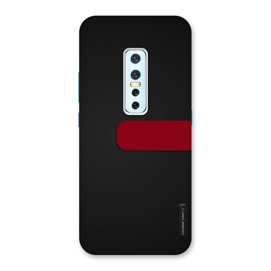 Single Red Stripe Back Case for Vivo V17 Pro