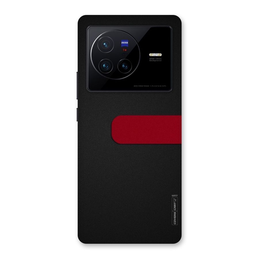 Single Red Stripe Back Case for Vivo X80