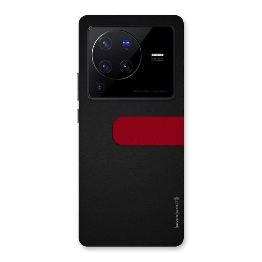 Single Red Stripe Back Case for Vivo X80 Pro
