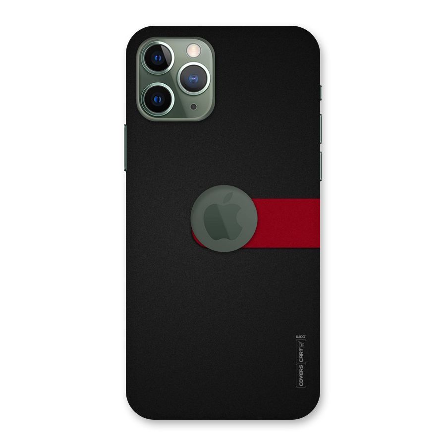 Single Red Stripe Back Case for iPhone 11 Pro Logo  Cut
