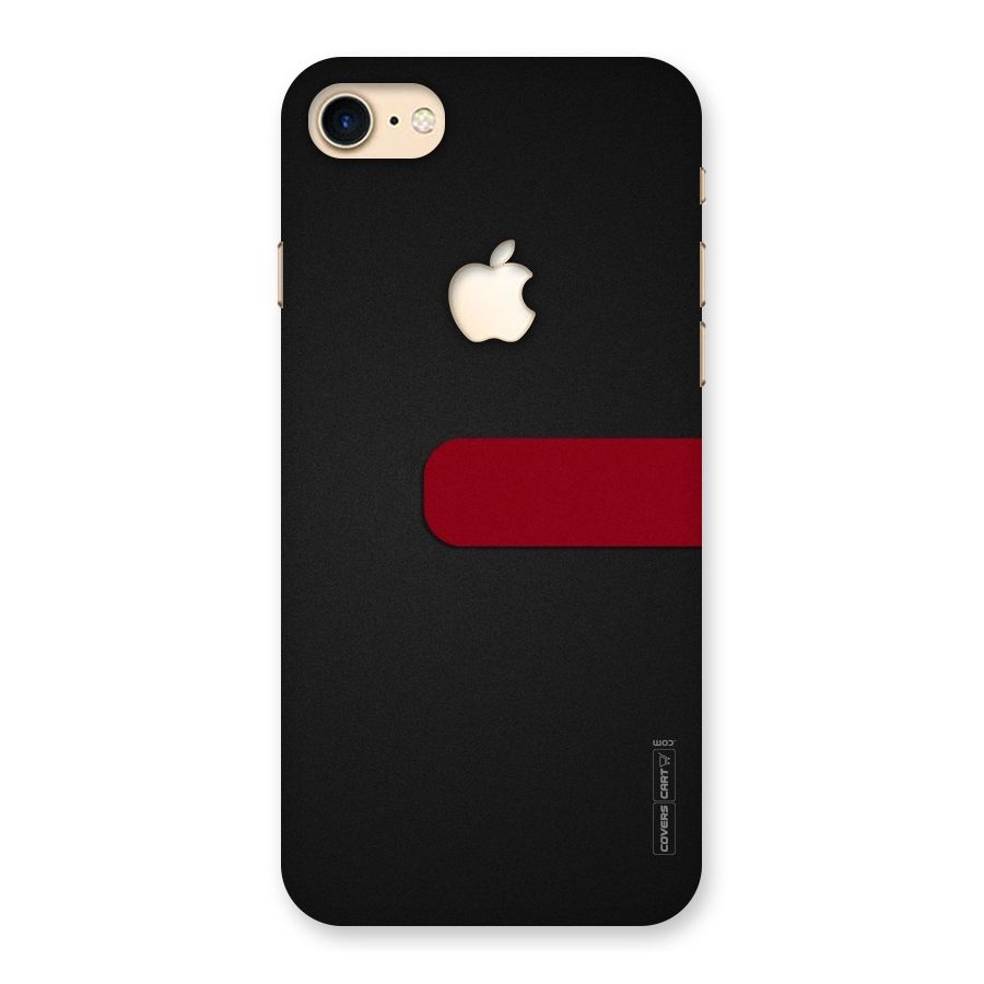 Single Red Stripe Back Case for iPhone 7 Apple Cut