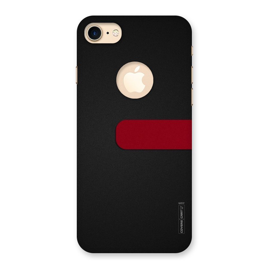 Single Red Stripe Back Case for iPhone 7 Logo Cut