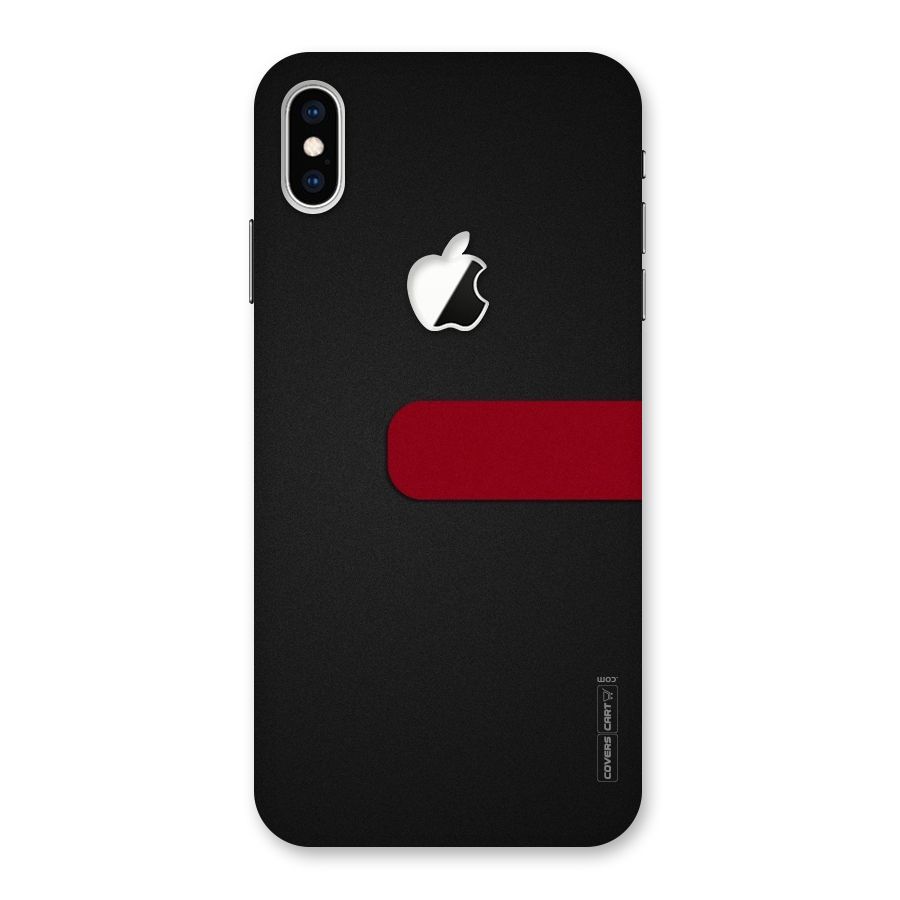 Single Red Stripe Back Case for iPhone XS Max Apple Cut