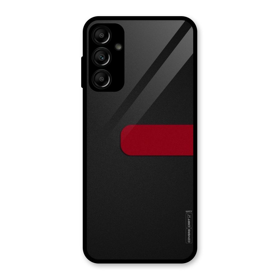 Single Red Stripe Glass Back Case for Galaxy A14 5G